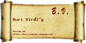 Buri Virág névjegykártya